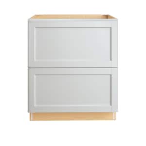 Westfield Feather White Shaker Stock Assembled Drawer Base Kitchen Cabinet (30 in. W x 23.75 in. D x 35 in. H)