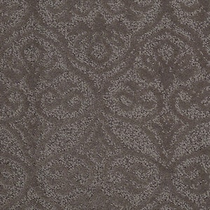 Perfectly Posh - Stormy - Gray 43 oz. Nylon Pattern Installed Carpet