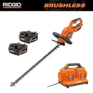 18V Brushless Cordless Hedge Trimmer Kit with 6-Port Sequential Charger and 6.0 Ah MAX Output Batteries (2-Pack)