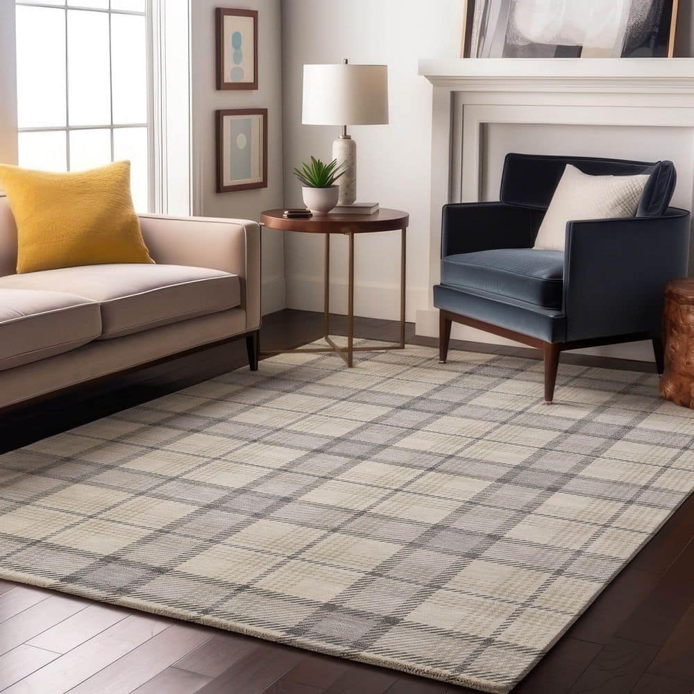 Mayfield Premium Machine Washable Abstract AMF1052 Silver 8 ft. x 10 ft. Area Rug price history on PriceWatchPro