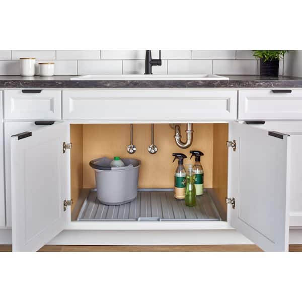 Flex Polymer Trim-to-Fit Sink Base Cabinet Drip Tray