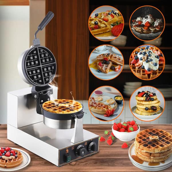 Garvee 1100-Watt Single Round Waffle Stainless Steel Garvee 1100-Watt Single Round Waffle Stainless Steel