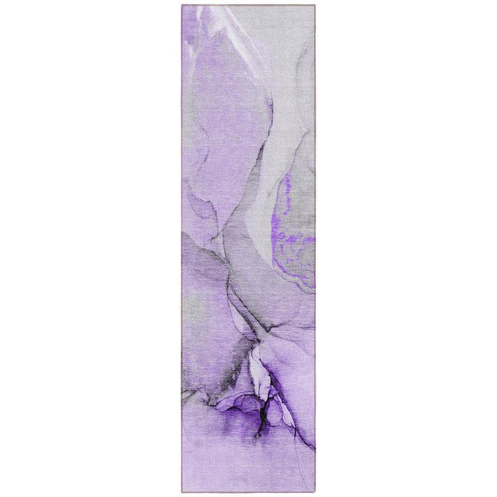 Purple and Ivory 2 ft. x 8 ft. Abstract Indoor / Outdoor Area Rug price history on PriceWatchPro