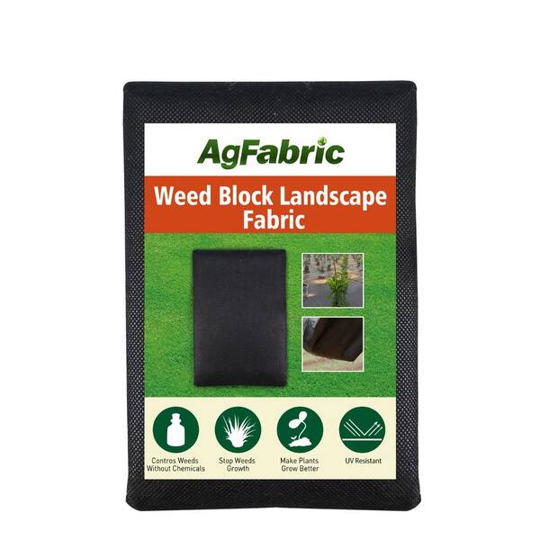 Agfabric 4 ft. x 6 ft. Landscape Weed Barrier Fabric Outdoor Garden Weed Rugs, Garden Mat for Rasied Bed, 3.0 oz.