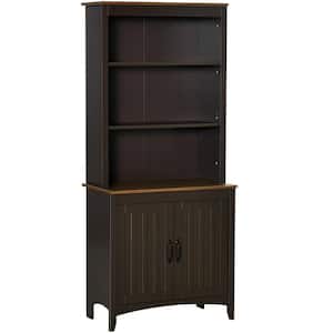 Coffee Kitchen Buffet Hutch with 3-Tier Shelving