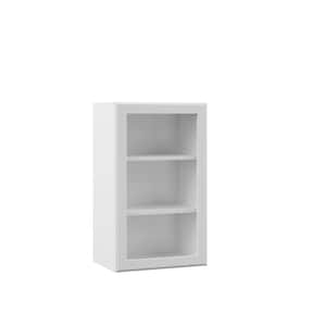 Designer Series Elgin Assembled 18x36x12 in. Wall Open Shelf Kitchen Cabinet in White
