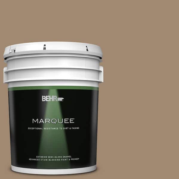 BEHR MARQUEE 5 gal. #700D-5 Toffee Crunch Semi-Gloss Enamel Exterior Paint & Primer