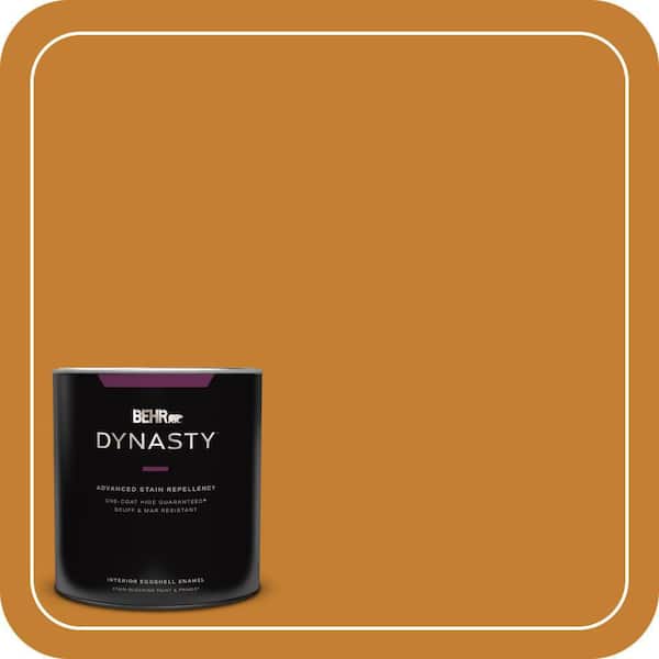 BEHR DYNASTY 1 qt. #S-H-290 Exotic Honey Eggshell Enamel Interior Stain-Blocking Paint and Primer