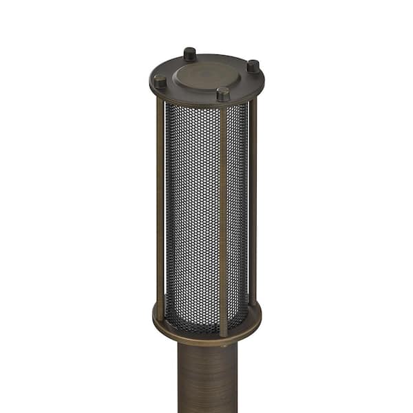 Hampton Bay 10-Watt Equivalent 100 Lumens Low Voltage Antique Brass Integrated LED Outdoor Deck and Step Light
