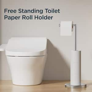 Freestanding Toilet Paper Holder in Brushed Nickel