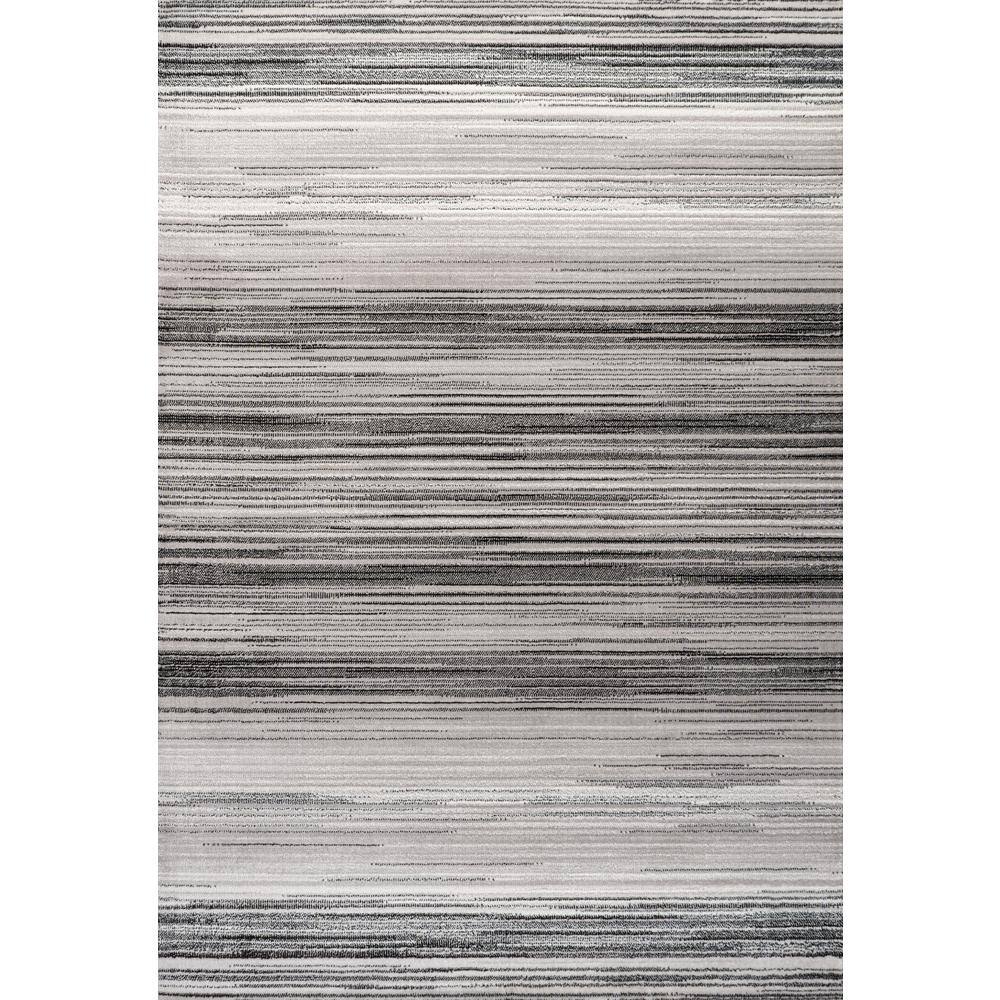 Austin Gradient Striped Gray and Black 5 x 8 Area Rug