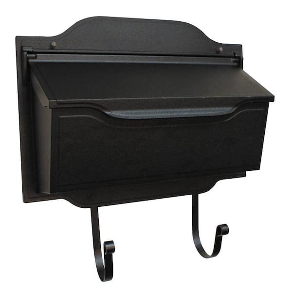 Unbranded Contemporary Black Wall Mount Horizontal Mailbox
