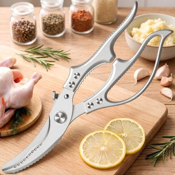 Wudkey Heavy Duty Poultry Shears, Spring Loaded Kitchen Scissors