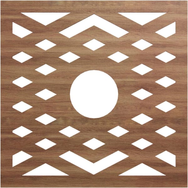 Ekena Millwork 24 in. x 6.25 in. x 0.25 in. Wood Medallion Moulding