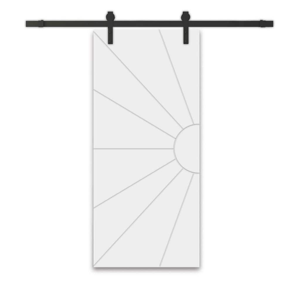 24 in. x 84 in. White Painted Composite MDF Sliding Barn Door with Hardware Kit price history on PriceWatchPro