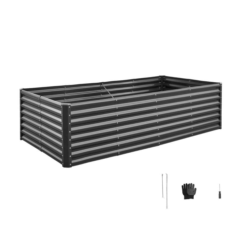8 x 4 x 2 ft. Metal Raised Garden Bed, Galvanized Steel Planter Box with Open Bottom for Vegetables price history on PriceWatchPro