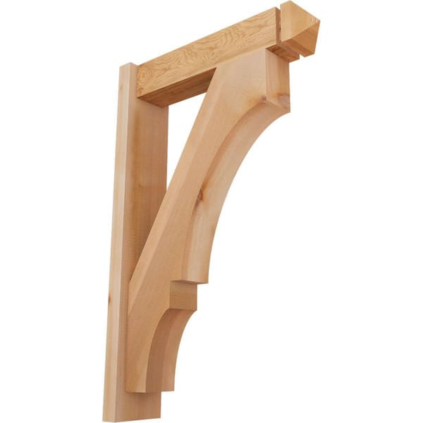 Ekena Millwork 6 in. x 34 in. x 22 in. Western Red Cedar Balboa Arts and Crafts Smooth Outlooker