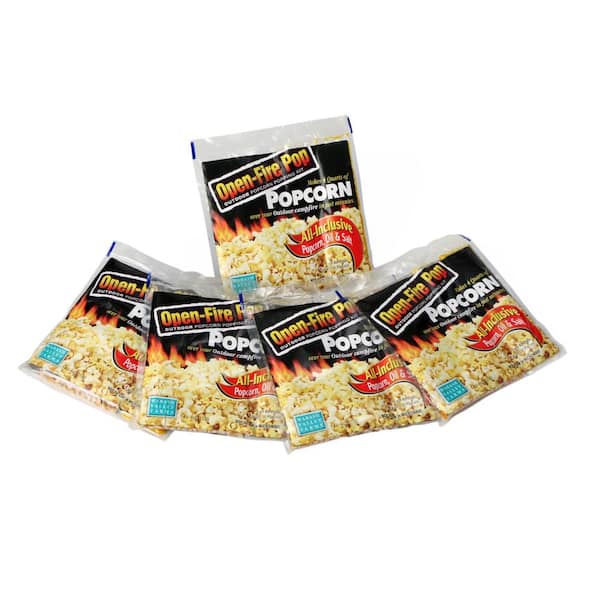 Open-Fire Pop™ Outdoor Popcorn Popper with 3 Popcorn Kits