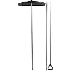 62 in. Flip and Strip Poly Roof Rake, Extendable Handle, Shingle Ski