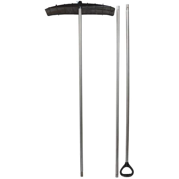 Bigfoot 62 in. Flip and Strip Poly Roof Rake, Extendable Handle, Shingle Ski