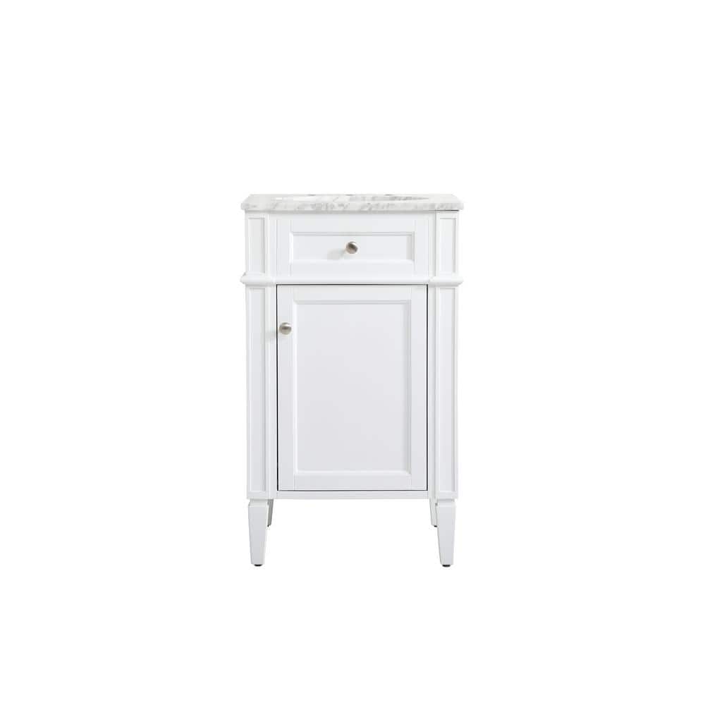 Simply Living 21 in. W x 21.5 in. D x 35 in. H Bath Vanity in White with Ca