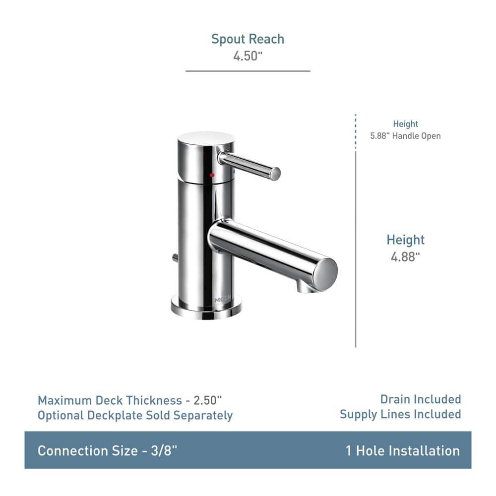 Brushed Nickel Single Lever Handle Lavatory Faucet