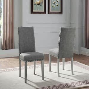 Bella Grey Fabric Dining Chair Set of 2