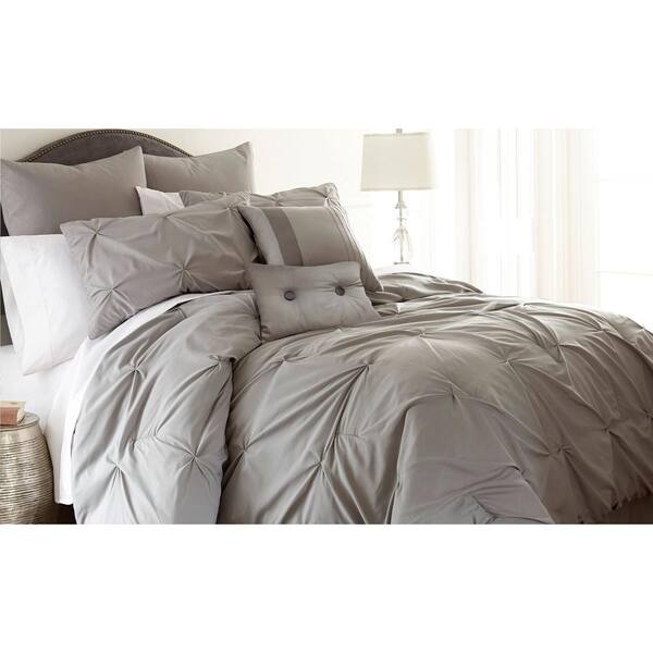 Colonial Home Textiles Ella Platinum 8-Piece Embellished Queen Comforter Set