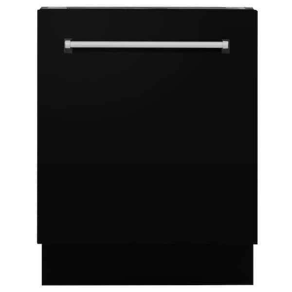 ZLINE Kitchen and Bath Tallac Series 24 in. Top Control 8-Cycle Tall Tub Dishwasher with 3rd Rack in Black Matte