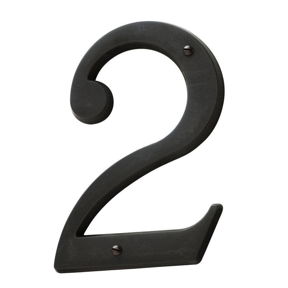 Baldwin 5 in. OilRubbed Bronze House Number 2 90672.102.CD The Home