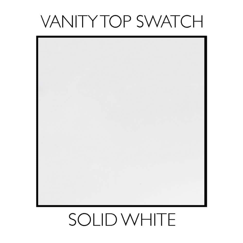 Solid White Cultured Marble 49-Inch Vanity Top with Integrated Backsplash
