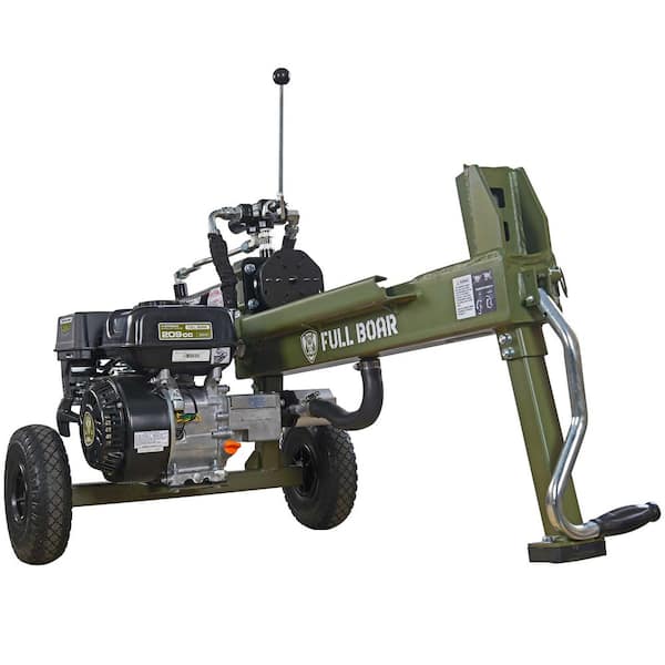 20-Ton 209cc Gas Log Splitter, Auto-Return Valve, 2-Stage Pump, Wide-Angle Wedge, Heavy-Duty Push Design