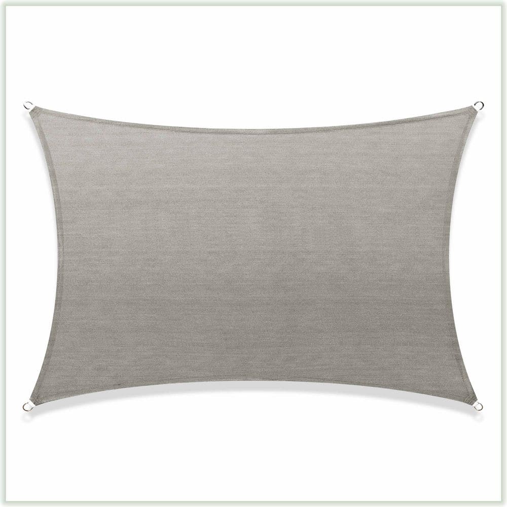 Sun Shade Sail Rectangle 12 ft. x 18 ft. Grey with Winch Kit price history on PriceWatchPro