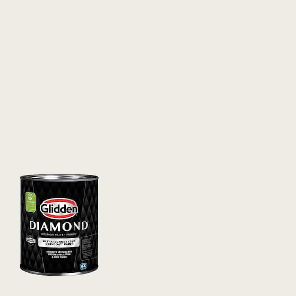Glidden Diamond 1 qt. PPG1006-1 Gypsum Flat/Matte Interior Paint with Primer