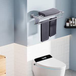 24 in. Stainless Steel Wall Mounted Bathroom Double Towel Bars in Brushed Nickel