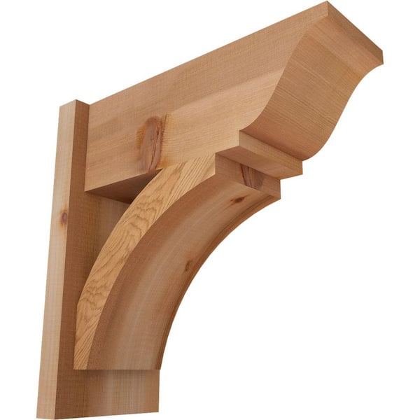 Ekena Millwork 8 in. x 18 in. x 18 in. Thorton Traditional Smooth Western Red Cedar Outlooker