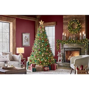 7.5 ft. Pre-Lit LED Spring Creek Noble Fir Artificial Christmas Tree