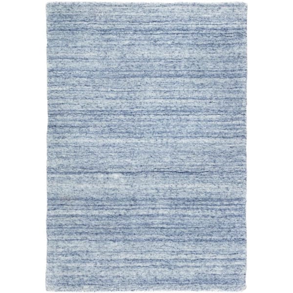 Nordic Hand Loom Knotted Performance Blue 2 ft. x 3 ft. Indoor Area Rug