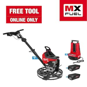 MX FUEL Lithium-Ion Cordless 24 in. Walk-Behind Edging Trowel Kit with (2) FORGE HD12.0 Batteries and (1) Super Charger