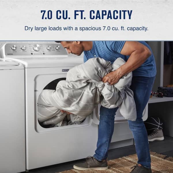 7.0 cu. ft. Vented Electric Dryer in White