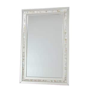 0.75 in. x 24 in. Rectangular Wooden Frame Silver Beveled Mirror