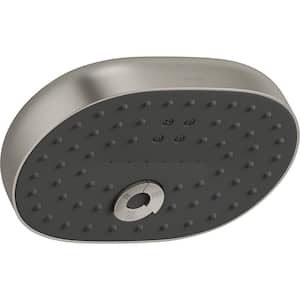 Statement 3-Spray Patterns with 2.5 GPM 8 in. Wall Mount Fixed Shower Head in Vibrant Brushed Nickel