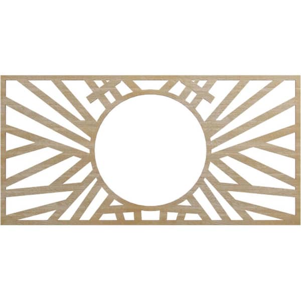 Ekena Millwork 24 in. x 12 in. x 0.25 in. Wood Medallion