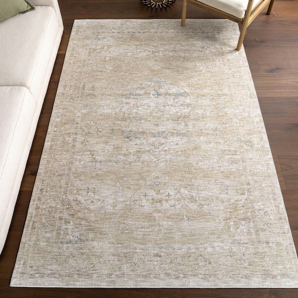 Brylee Vintage Light Beige 9 ft. x 12 ft. Indoor Area Rug