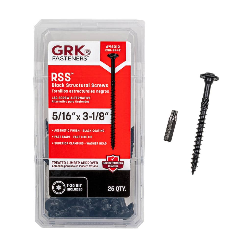 GRK Fasteners 5/16 in. x 3-1/8 in. Star Drive Low Profile Washer Head ...