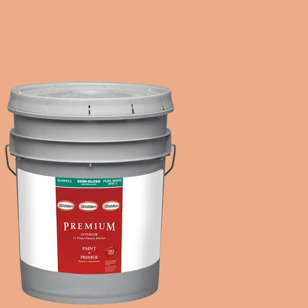 Glidden Premium 5-gal. #HDGO19D Dramatic Coral Semi-Gloss Latex Interior Paint with Primer