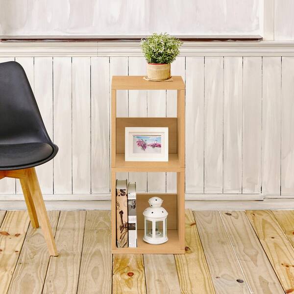 Way Basics Duo Eco zBoard Tool Free Assembly Natural Open Bookcase