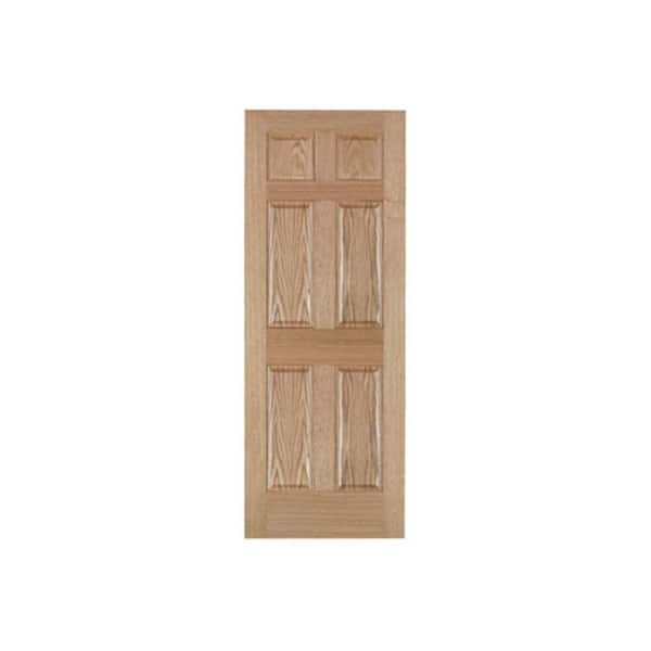 Fortune Wooden Door 24 in. x 80 in. 6-Panel Solid Core Composite Interior Door Slab