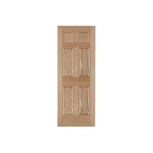 Steves & Sons 32 in. x 80 in. 6-Panel Unfinished Red Oak Interior Door Slab  G-N6406NNNAC99 - The Home Depot