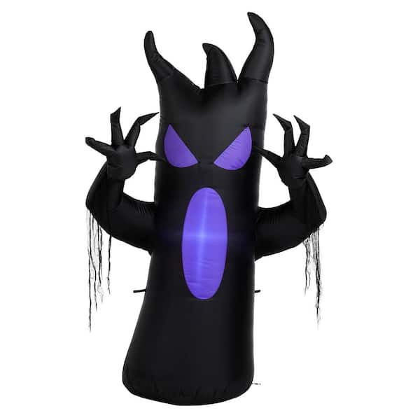 Home Accents Holiday 5 ft. Black Tree with Purple Face Airblown Halloween Inflatable